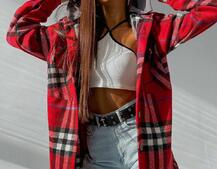 Кашемировая рубашка в клетку с капюшоном  | PUSHKA SHOP