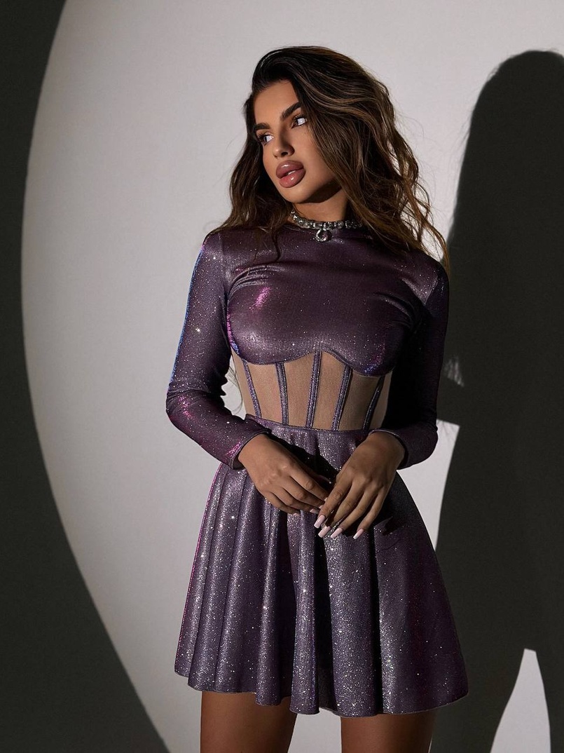 Блискуча корсетна сукня з пишною спідницею | PUSHKA SHOP