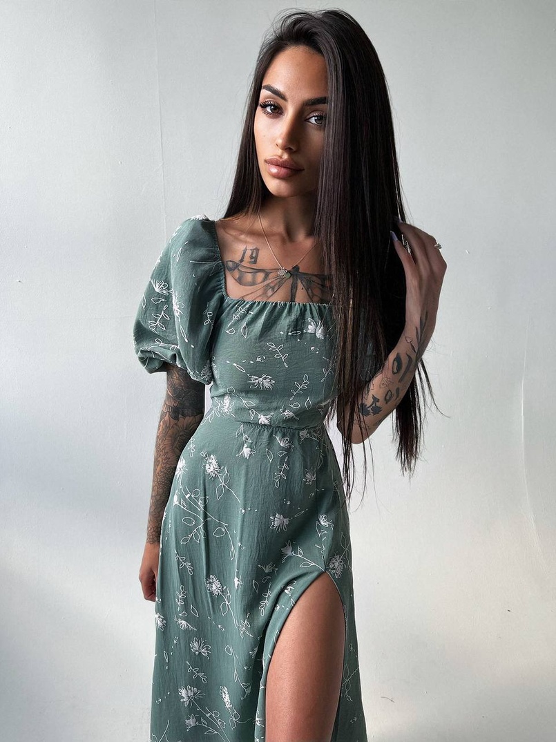 Платье миди со шнуровкой на спинке  Платье миди со шнуровкой на спинке  | PUSHKA SHOP