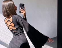 Трикотажна сукня зі шнурівкою на спинці    | PUSHKA SHOP