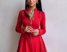 Сукня з пишною спідницею і поясом | PUSHKA SHOP