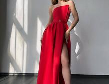 Сукня максі  з розрізом на спідниці  | PUSHKA SHOP