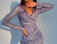 Блискуча сукня з драпіруванням | PUSHKA SHOP