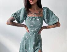 Платье миди со шнуровкой на спинке  Платье миди со шнуровкой на спинке  | PUSHKA SHOP