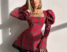 Сукня з об'ємними рукавами + спідниця з воланами | PUSHKA SHOP