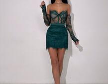 Мереживний комплект: корсет + спідниця   | PUSHKA SHOP