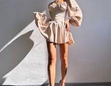 Сукня з корсетом, декорованим бахромою зі страз Ручна робота Сукня з корсетом, декорованим бахромою зі страз Ручна робота | PUSHKA SHOP