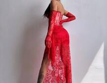 Корсетна сукня максі з рукавичками Корсетна сукня максі з рукавичками | PUSHKA SHOP