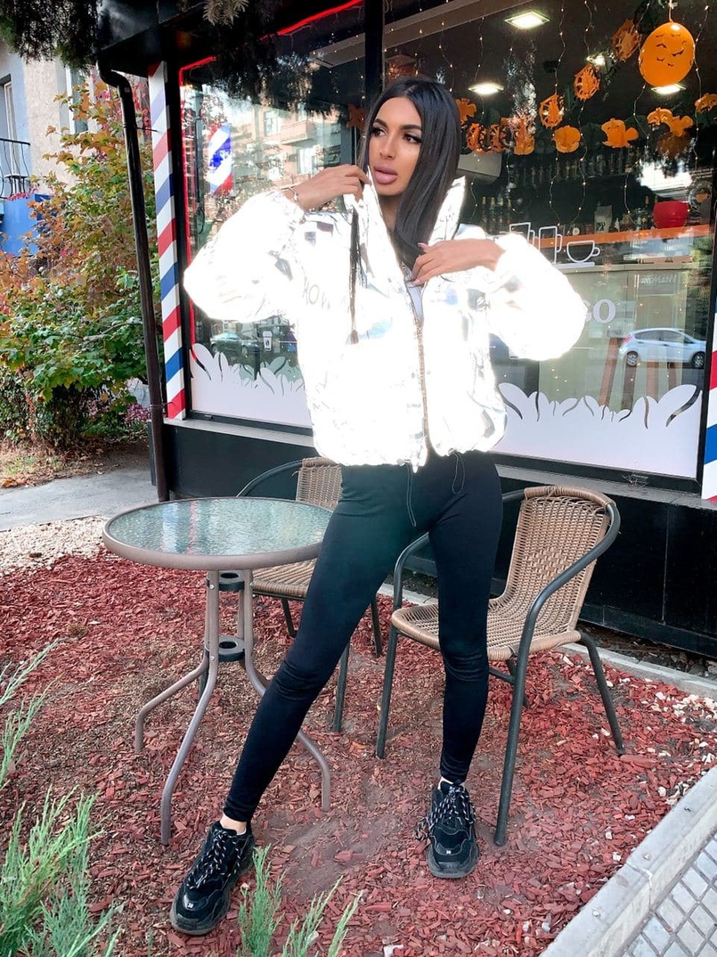 Рефлективный укорочённый зимний дутик Рефлективный укорочённый зимний дутик | PUSHKA SHOP