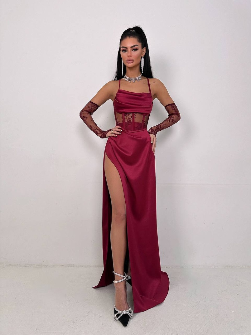 Комплект: корсет+ рукавички + спідниця максі | PUSHKA SHOP