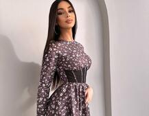 Приталена сукня з корсетною вставкою та спідницею-сонцем | PUSHKA SHOP