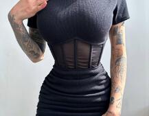 Сукня-міні  з елементами корсету  Довжину спідниці можна регулювати  Сукня-міні  з елементами корсету  Довжину спідниці можна регулювати  | PUSHKA SHOP