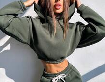 Базовий костюм на флісі з об'ємними капюшоном | PUSHKA SHOP