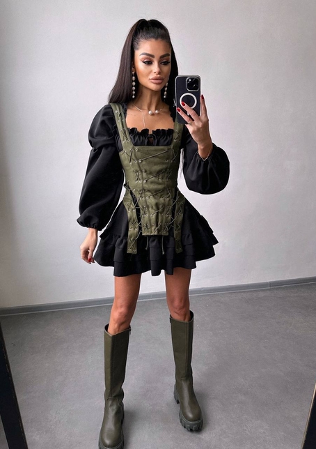 Комплект: сукня + корсет  | PUSHKA SHOP