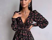 Сукня міні з пишною спідницею та драпіруванням на талії | PUSHKA SHOP