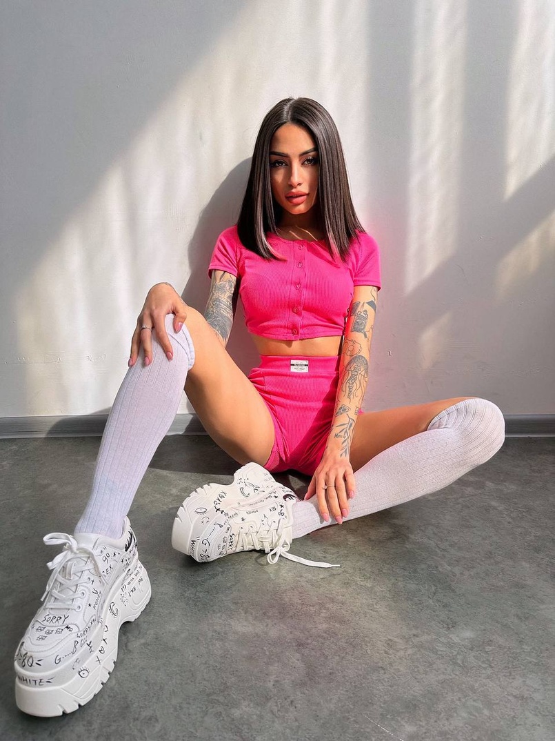 Комплект: топ на ґудзиках + велосипедки | PUSHKA SHOP