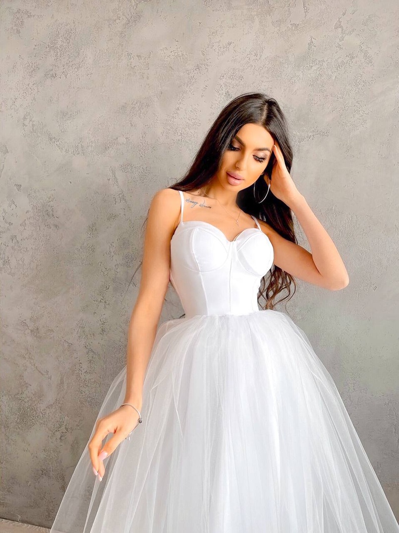 Платье-бюстье с чашечками и пышной юбкой Платье-бюстье с чашечками и пышной юбкой | PUSHKA SHOP