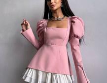 Сукня з об'ємними рукавами + спідниця з воланами | PUSHKA SHOP