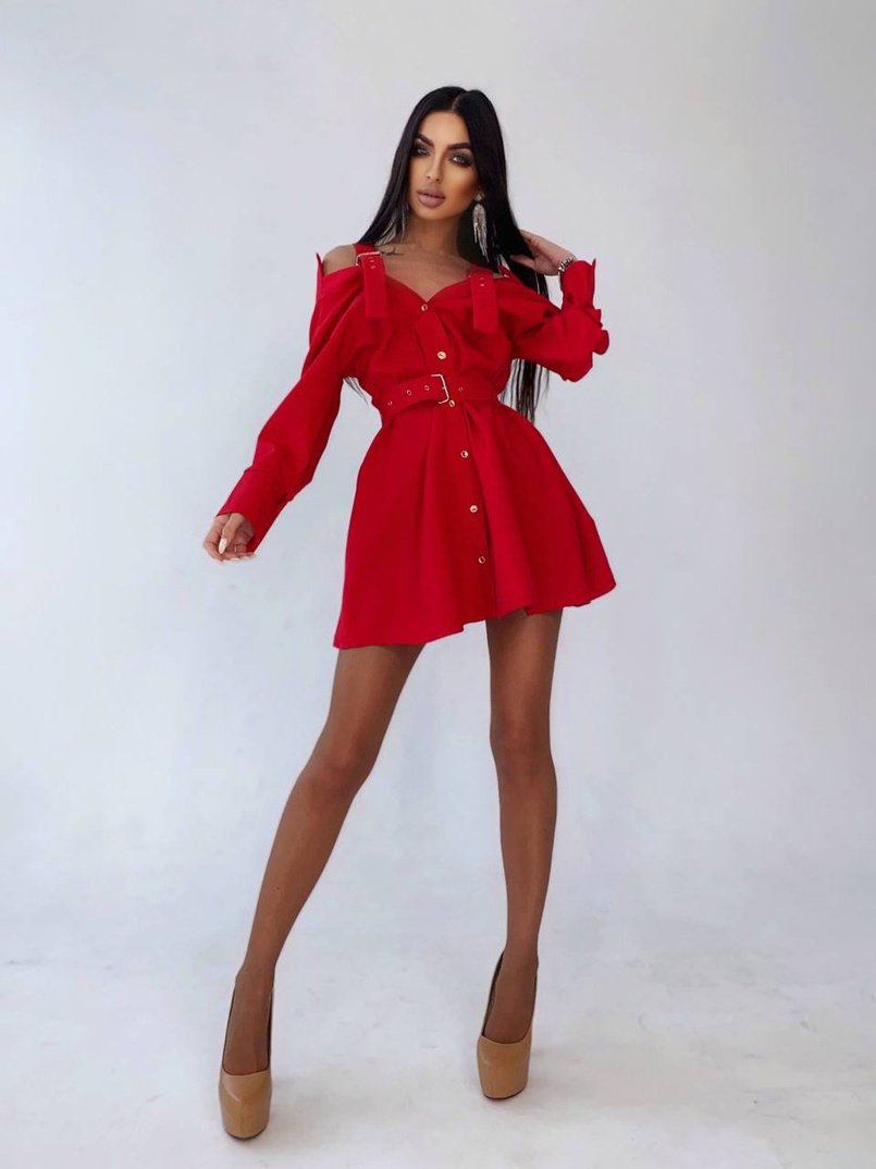 Платье-рубашка на плечиках | PUSHKA SHOP