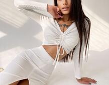 Комплект: топ+ юбка миди с разрезом Комплект: топ+ юбка миди с разрезом | PUSHKA SHOP