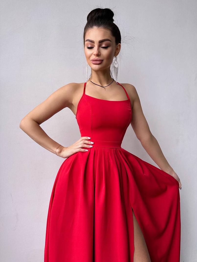 Сукня максі  зі шнурівкою на спинці | PUSHKA SHOP