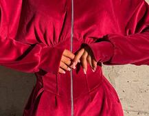 Велюровий комбінезон з елементами корсету | PUSHKA SHOP