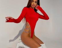 Боди, декорированный цепочками Боди, декорированный цепочками | PUSHKA SHOP