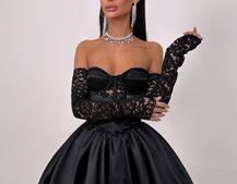 Комплект: мереживний корсет бюстьє + корсетна спідниця | PUSHKA SHOP
