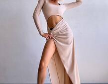 Сукня міді з драпіруванням . | PUSHKA SHOP