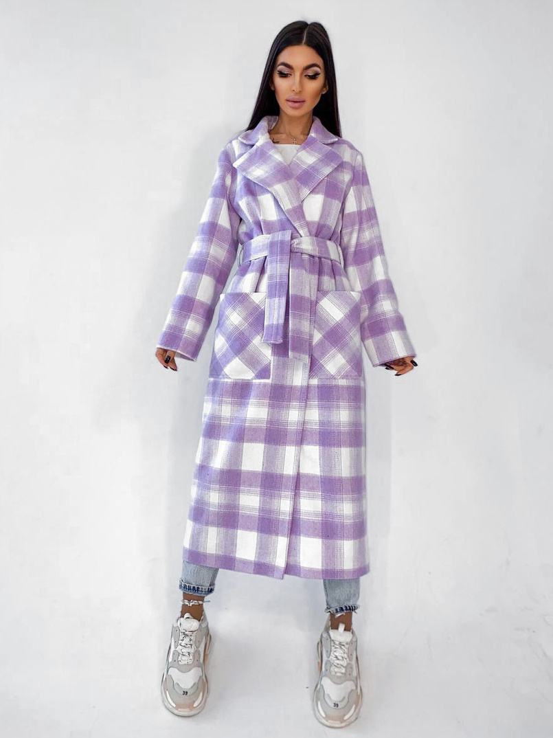 Кашемировое пальто в клетку на подкладке Кашемировое пальто в клетку на подкладке | PUSHKA SHOP