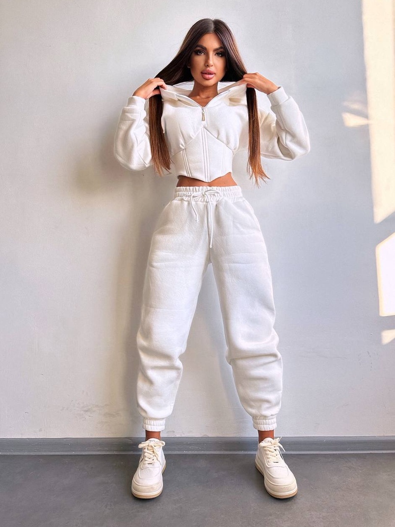 Комплект на флісі : худі з елементами корсету + штани Комплект на флісі : худі з елементами корсету + штани | PUSHKA SHOP