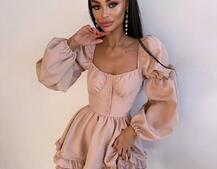 Лялькова сукня з пишною спідницею та корсетним верхом  Лялькова сукня з пишною спідницею та корсетним верхом  | PUSHKA SHOP