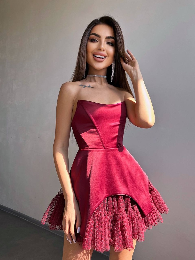 Атласна корсетна сукня  Атласна корсетна сукня  | PUSHKA SHOP