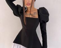 Сукня з об'ємними рукавами + спідниця з воланами | PUSHKA SHOP