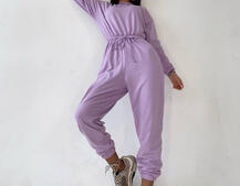 Комплект: комфортный трикотажный комбинезон   укорочённый двухсторонний жилет  | PUSHKA SHOP