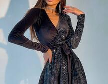 Оксамитова сукня з блискітками | PUSHKA SHOP