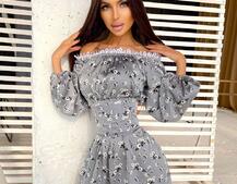 Шелковое платье,декорированное кружевом, в комплекте с корсетом Шелковое платье,декорированное кружевом, в комплекте с корсетом | PUSHKA SHOP