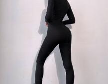 Облягаючий трикотажний комбінезон з елементами корсету  Облягаючий трикотажний комбінезон з елементами корсету  | PUSHKA SHOP