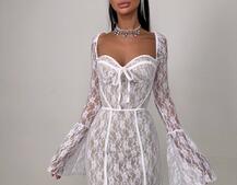 Мереживна сукня максі з чашечками    | PUSHKA SHOP