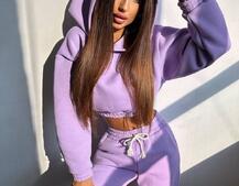 Базовий костюм на флісі з об'ємними капюшоном | PUSHKA SHOP