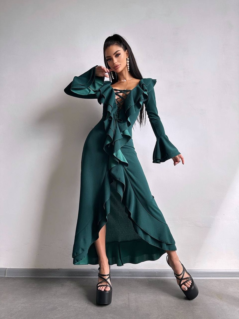 Сукня з воланами  | PUSHKA SHOP