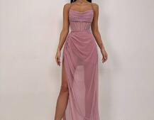 Комплект: корсет декорований стразами + спідниця максі  | PUSHKA SHOP