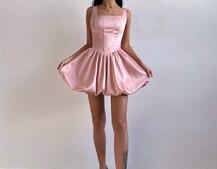 Атласна корсетна сукня міні  | PUSHKA SHOP