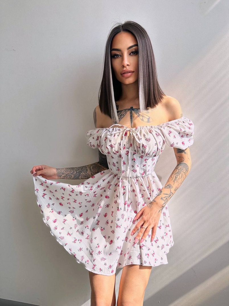 Сукня- міні у квітковий принт Сукня- міні у квітковий принт | PUSHKA SHOP
