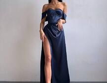 Атласний комплект: корсет бюстʼє + спідниця максі  | PUSHKA SHOP