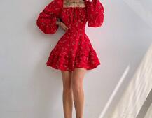 Квіткова сукня з воланами та шнуровкою по спинці Квіткова сукня з воланами та шнуровкою по спинці | PUSHKA SHOP