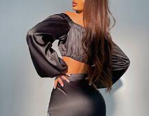 Атласный комплект, декорированный стразами Атласный комплект, декорированный стразами | PUSHKA SHOP