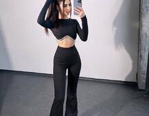 Комплект : штани кльош і топ , декорований бахромою зі страз Ручна робота Комплект : штани кльош і топ , декорований бахромою зі страз Ручна робота | PUSHKA SHOP