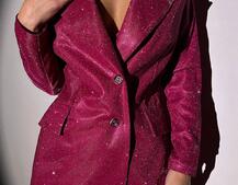 Костюм: піджак на підкладці, штани кльош+ топ з чашечками Костюм: піджак на підкладці, штани кльош+ топ з чашечками | PUSHKA SHOP