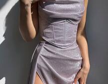 Сяючий комплект: корсет + спідниця максі | PUSHKA SHOP